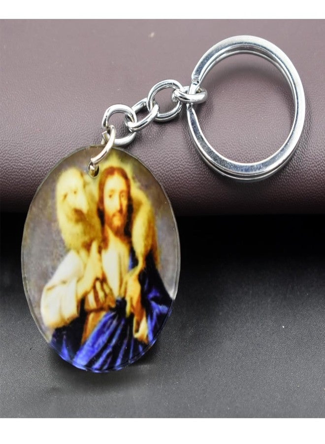 AFH Lord is my Shepherd Religious Crystal keychain for Men and Women - Image 2
